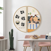 北欧餐厅装饰画现代吃饭厅餐桌挂画日式厨房墙面装饰壁画甜蜜情侣
