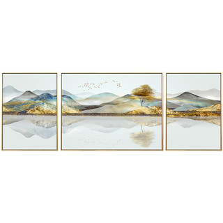 山水画新中式客厅装饰画现代沙发背景墙墙面装饰招财挂画背有靠山