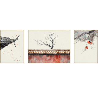 中国风客厅画日式装饰画组合艺术现代新中式大尺寸沙发背景墙挂画