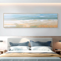 现代简约床头装饰画抽象沙发背景墙挂画北欧卧室壁画客厅横幅墙画