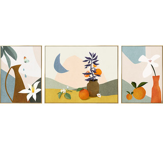 北欧客厅装饰画ins风餐厅现代清新花卉静物壁画沙发背景墙面挂画