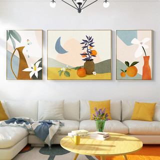 北欧客厅装饰画ins风餐厅现代清新花卉静物壁画沙发背景墙面挂画
