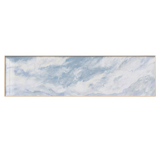 现代简约走廊装饰画北欧风床头客厅墙画蓝天白云拱形长条玄关挂画
