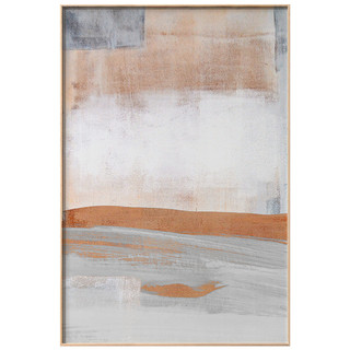 侘寂赤贫风客厅装饰画卧室玄关挂画抽象大幅竖版壁油画北欧落地画