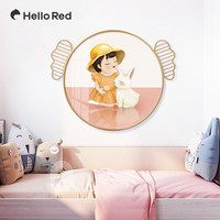 儿童房装饰画创意卡通可爱温馨公主房粉色小女孩房间卧室床头挂画