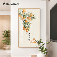 事事如意玄关装饰画新中式入户门厅走廊壁画日式吉祥寓意水果挂画