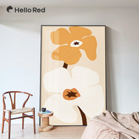 北欧风花卉艺术玄关走廊装饰画小众潮流服装店挂画客厅巨幅落地画