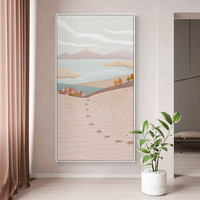 北欧小清新玄关装饰画进门背景墙壁画现代简约过道ins风竖版挂画
