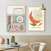 北欧艺术野兽派餐厅装饰画马蒂斯轻奢小资时尚饭厅墙面壁画卧室画