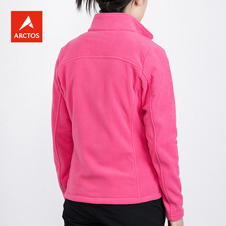极星户外女士秋冬抓绒衣保暖夹克外套AGJD22508（XXL、201/枚红色）