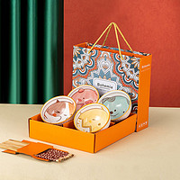 YUE YU 悦语 卡通动物日式餐具4套碗筷套装送礼礼盒家用青花陶瓷碗筷套装