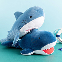 MINISO 名创优品 玩具公仔抱枕 海洋系列-鲨鱼公仔（浅蓝-56*20cm）