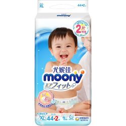 moony 畅透微风系列 纸尿裤 XL46片