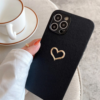 苹果13promax手机壳12pro克莱因蓝色iphone11蝴蝶结13mini爱心xsmax皮质XR黑色8plus新款7P镜头全包6splus套x