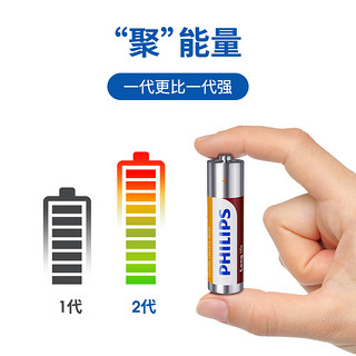 飞利浦5号电池7号儿童玩具车40粒电池五号七号鼠标空调遥控器碳性干电池家用4粒装小号智能指纹门锁通用8粒