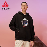 PEAK 匹克 连帽卫衣男2021秋季新款中国力量男士时尚百搭休闲外套舒适上衣 黑色 XL