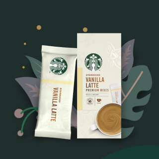 STARBUCKS 星巴克 咖啡组合装 3口味 199g(中度烘焙速溶黑咖啡23g+香草拿铁速溶花式86g+轻度烘焙速溶黑咖啡90g)