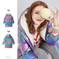 女童90绒羽绒服21冬中大儿童保暖上衣