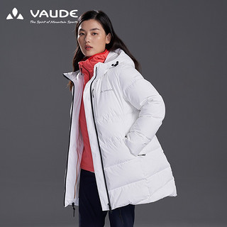 巍德（VAUDE）户外运动女中长款防水透湿保暖90鹅绒700蓬羽绒外套女VG2043212 VAUDE白 S