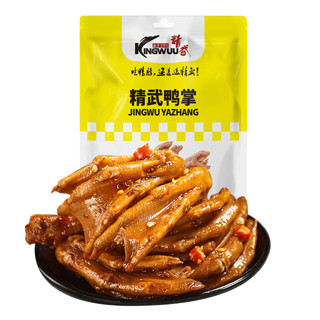 精武鸭脖180g麻甜辣味鸭货鸭翅鸭架鸭掌鸭肫武汉卤味零食小吃休闲食品 麻辣鸭掌92g