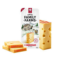 Swissmooh 瑞慕 swissmooh） 瑞士原装进口 大孔原制奶酪块芝士片埃曼塔200g 儿童成人奶酪