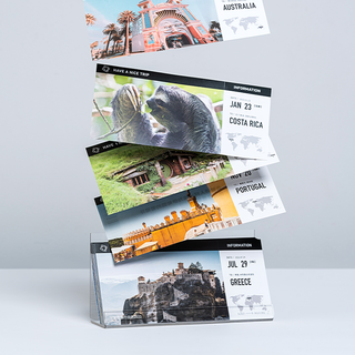 旅行机票日历2022年 别物志原创设计个性创意简约文艺高颜值青年情侣礼物台历女青年新年礼物虎年团购 旅行机票日历2022年