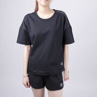 阿迪达斯 adidas女装 休闲圆领短袖 透气针织T恤 CG2082 D CG2082 XS