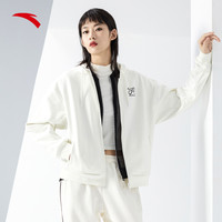 安踏卫衣女连帽针织打底衫2021秋季新款综训运动卫衣宽松套头衫