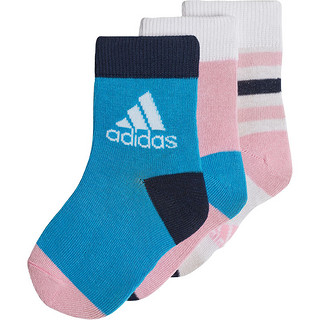 Adidas/阿迪达斯官方正品运动训练休闲儿童中筒袜三双装DW4755
