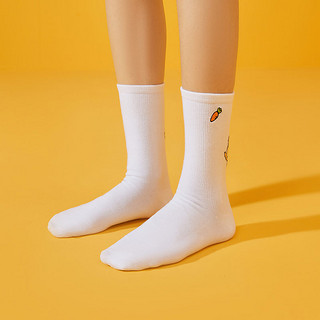 KAKAO联名361运动袜2021年冬季新款女可爱印花袜子长袜中筒袜棉袜