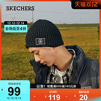 Skechers斯凯奇雅钻系列2021秋冬新款男女经典百搭时尚针织毛线帽