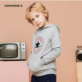 Converse匡威童装2021新款冬季男童中大童经典logo连帽套头卫衣潮