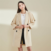 E.LAND 女子风衣 EEJTA23H2M35