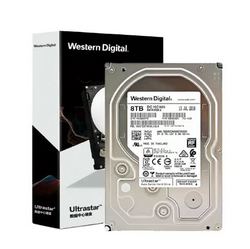 Western Digital 西部数据 8TB HC320 SATA6Gb/s 7200转256M 企业级硬盘(HUS728T8TALE6L4)