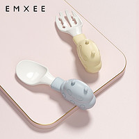 EMXEE 嫚熙 宝宝短柄训练弯头叉勺 幻星球