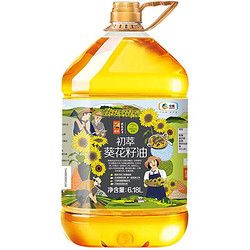 CHUCUI 初萃 中粮初萃 葵花籽油 一级物理压榨6.18L 乌克兰油葵 充氮保鲜食用油