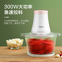 Haier 海尔 家用绞肉机电动饺馅碎菜全自动小型搅拌打肉蒜泥料理机JR01W