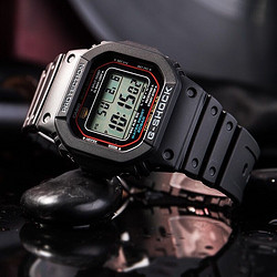 CASIO 卡西欧 男表 G-SHOCK街头经典方块表35周年金砖银砖多功能光动能运动防水方形手表男 新GW-M5610U-1