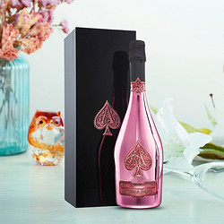 Champagne Armand de Brignac 黑桃A香槟 法国黑桃a香槟粉金版钢琴烤漆礼盒 1.5L