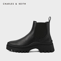 CHARLES & KEITH CHARLES&KEITH;秋冬女靴CK1-90900083女士简约松紧带厚底短靴