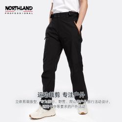 NORTHLAND 诺诗兰 GORE-TEX冲锋裤男秋冬新款户外专业徒步越野防风软壳裤 黑色 180/XL