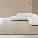 京东京造 JDA134 客厅茶几地毯沙发毯北欧现代简约超厚加密卧室地毯无甲醛 浅驼色2.3*1.6M
