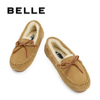 BeLLE 百丽 B0628DA1 女士加绒平底鞋