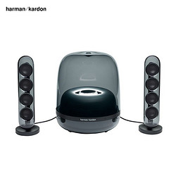 Harman Kardon 哈曼卡顿 水晶四代 无线蓝牙桌面音箱 电视电脑音响  SoundSticks 4黑色