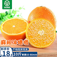 甜果源 湖南麻阳冰糖橙 农家多汁甜橙子 新鲜水果 10斤(55-60mm)