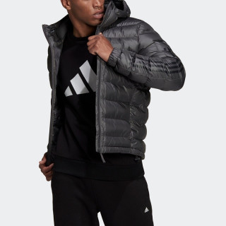 adidas 阿迪达斯 新款男装冬季户外防风连帽夹克运动外套棉服 GV5330 3S SDP BOS深灰 L