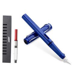 LAMY 凌美 Safari狩猎者系列 蓝色/EF尖 钢笔+吸墨器 龙骨盒套装