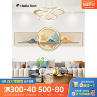 现代轻奢大气客厅三联挂画寓意靠山壁画2021高档沙发背景墙装饰画