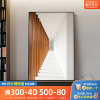 现代建筑玄关装饰画大幅入户门过道楼梯进门客厅背景挂画空间延伸