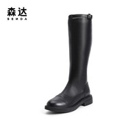 森达时尚性感街拍舒适休闲女长筒靴Z8060DG0